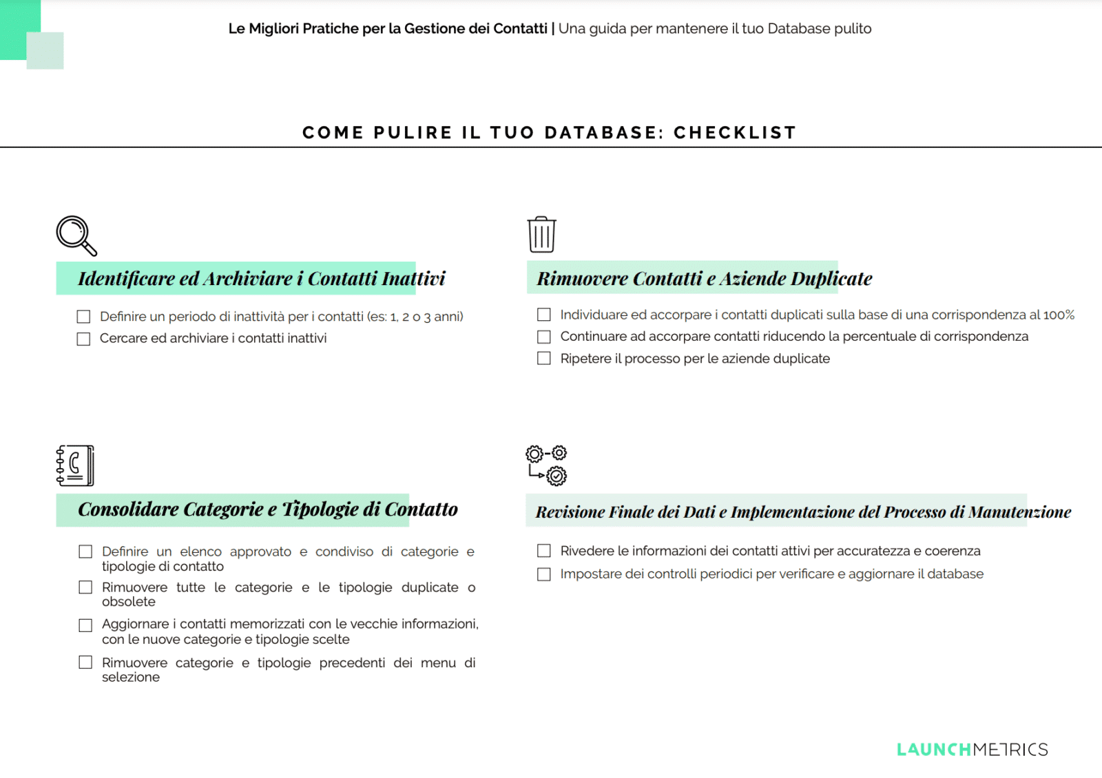 gestione contatti
