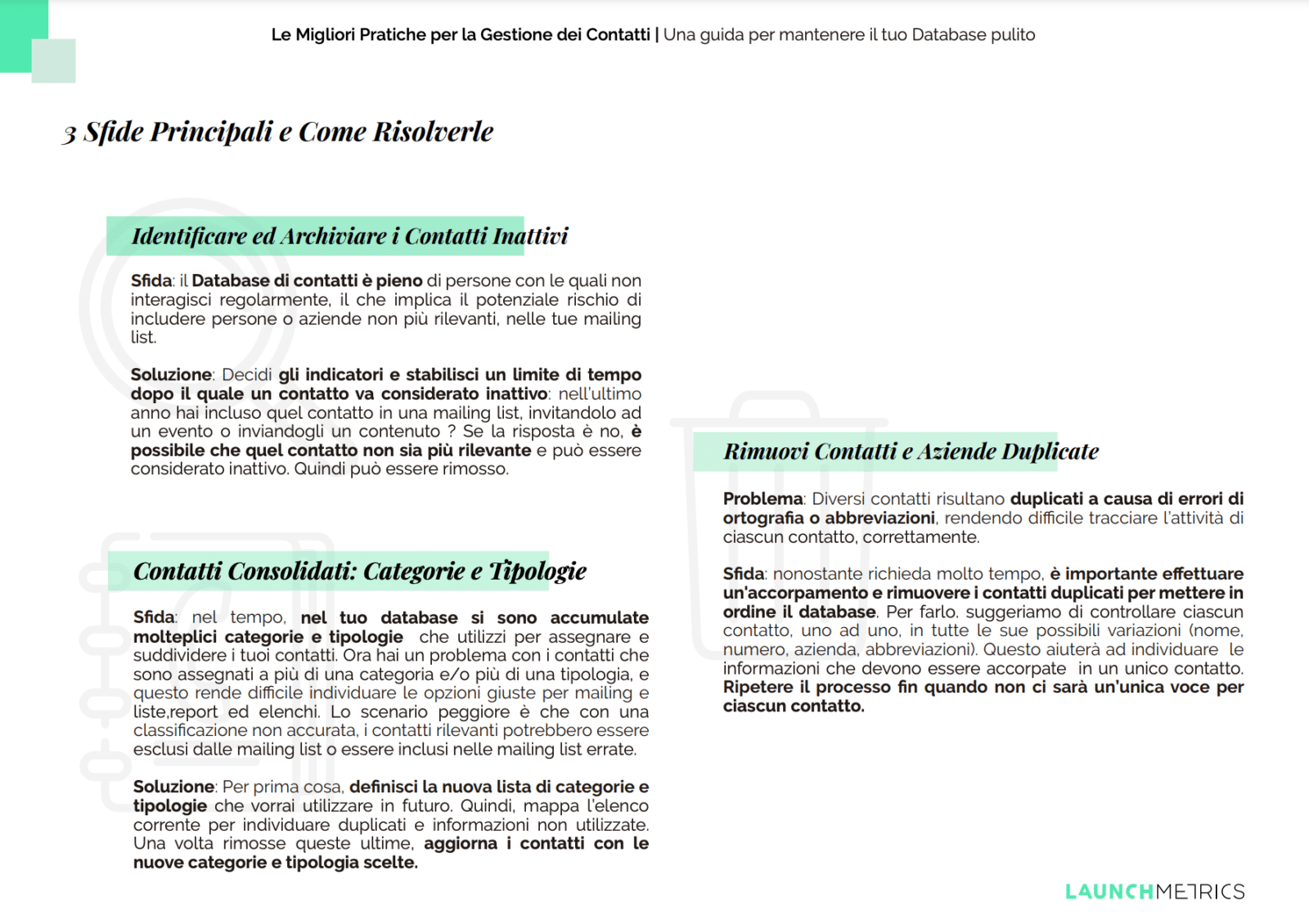 gestione contatti