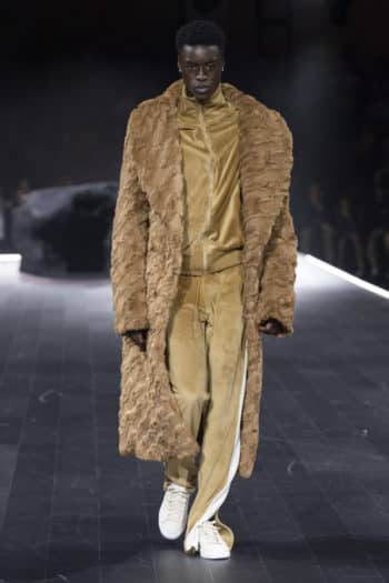 men's long coat and tracksuit at puma new york fashion week
