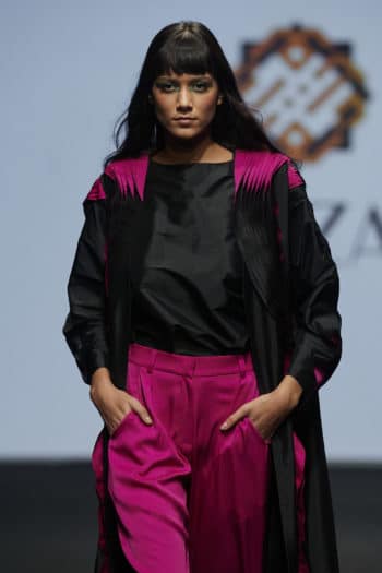 Black and Pink outfit at Louzan fashion week