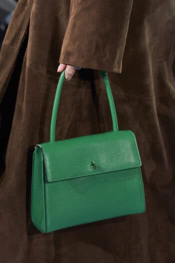 Tory Burch NYFW 2023 green handbag