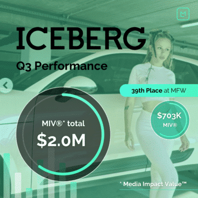 Iceberg Q3 Performance with Fashion Week Results